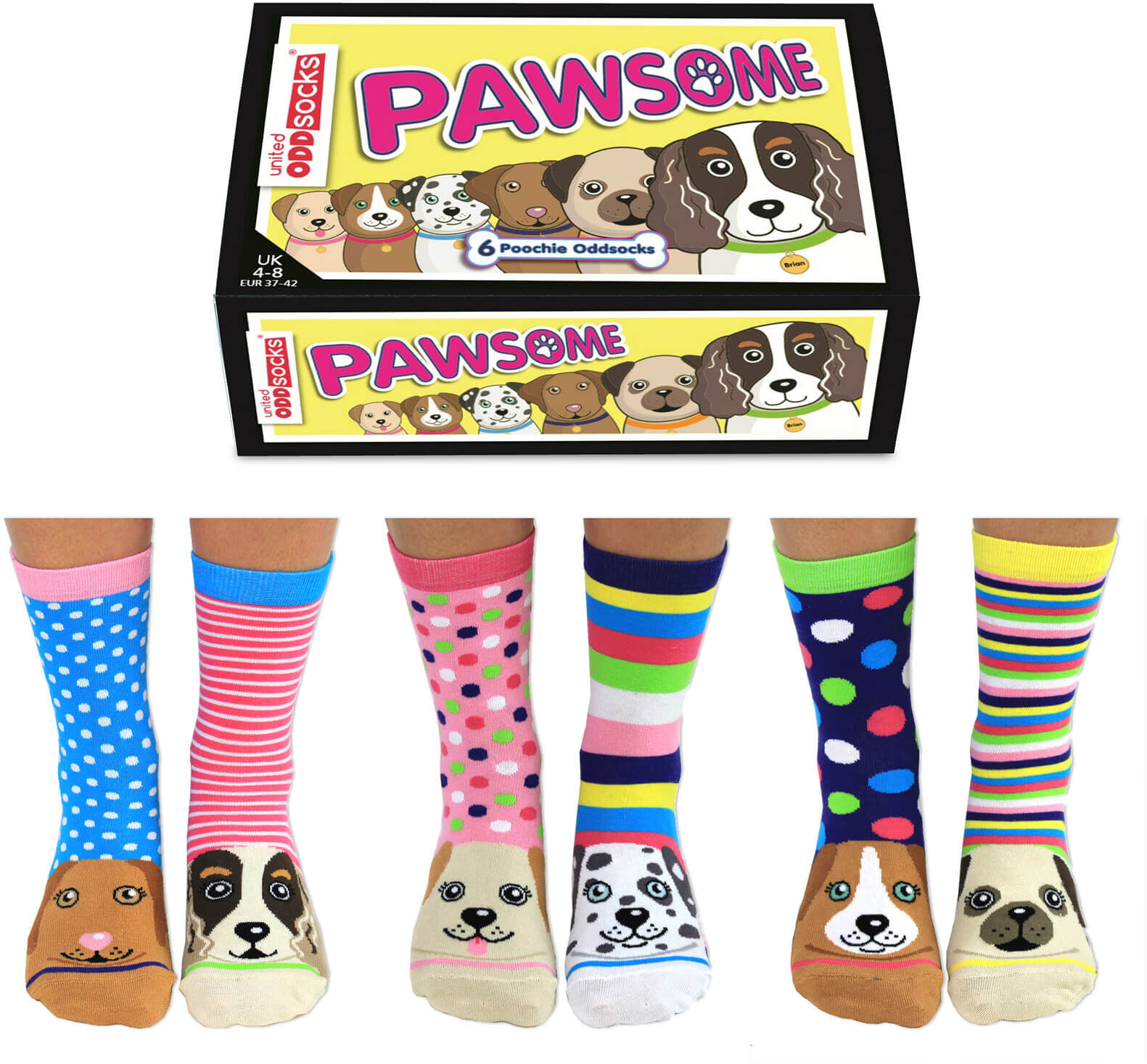 United Oddsocks Women's Pawsome Socks Gift Box-female