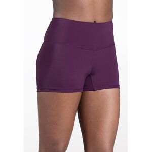 Balera Dancewear Dance Shorts - Wide Waist Mid-Rise Shorts - Eggplant - Medium Adult - MT9193
