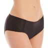 Carnival Women's Tuxedo Lace Microfiber Boyshort Panty in Black (3147)   Size Small   HerRoom.com