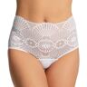 Commando Women's Butter & Lace High Waisted Brief Panty in White (GEO103)   Size Small/Medium   HerRoom.com