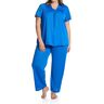 Exquisite Form Women's Plus Coloratura Vintage Short Sleeve Pajama Set in Rocky Blue (90107X)   Size 3XL   HerRoom.com