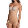 Leonisa Women's PowerSlim Open Bust Boyshort Body Shaper in Beige (018678N)   Size Small   HerRoom.com