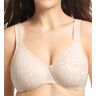 Olga Women's Lace Sheer Leaves Underwire Minimizer Bra in Beige (35519)   Size 34DD   HerRoom.com