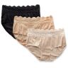 Olga Women's Secret Hug Scoop Hipster Panty - 3 Pack in Beige (913J3)   Size 8   HerRoom.com