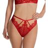 Wolf & Whistle Women's Natalia High Waist Thong Panty in Red (T1003)   Size XS   HerRoom.com