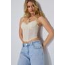 Garage Chrishell Lace Mesh Bustier Swan White S Women