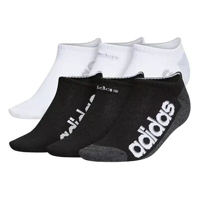 adidas Women's adidas Superlite Linear 3 6-Pack No-Show Socks, Size: 9-11, Black