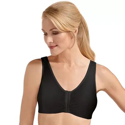 Amoena Bra: Frances Front-Closure Wire-Free Bra 2128 - Women's, Size: Small A/B, Black