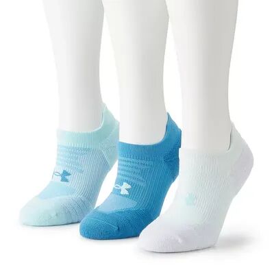 Under Armour Women's Under Armour UA 3 Pack No Show Play Up Tab Socks, Size: 9-11, Fuse Blue