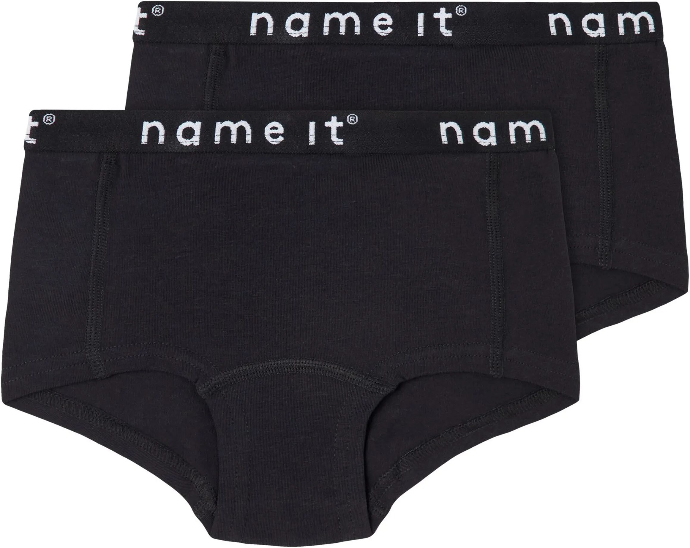 name it Slip NKFHIPSTER SOLID 2er Pack in black