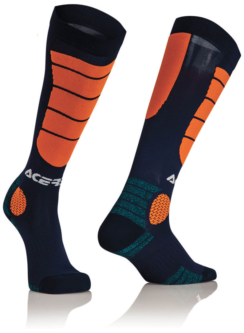 Acerbis Motocross Impact Socken Blau Orange 2XL