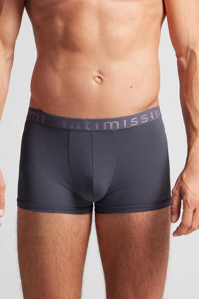 Intimissimi Boxershorts aus Mikrofaser mit Logo Mann Grau Größe 5