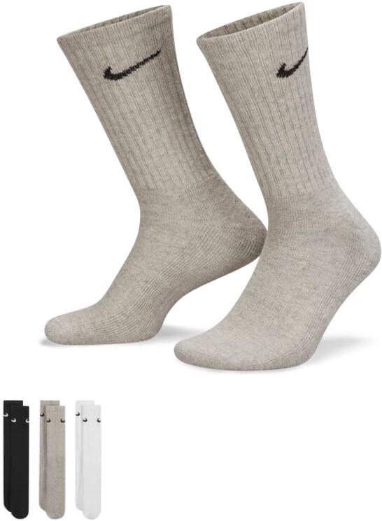 Nike Cushioned Training Crew Socks (3 Pairs) - Multi-Colour - size: XL, M, L