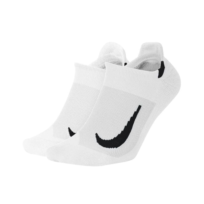 Nike Multiplier Running No-Show Socks (2 Pairs) - White - size: S, XL, L, M