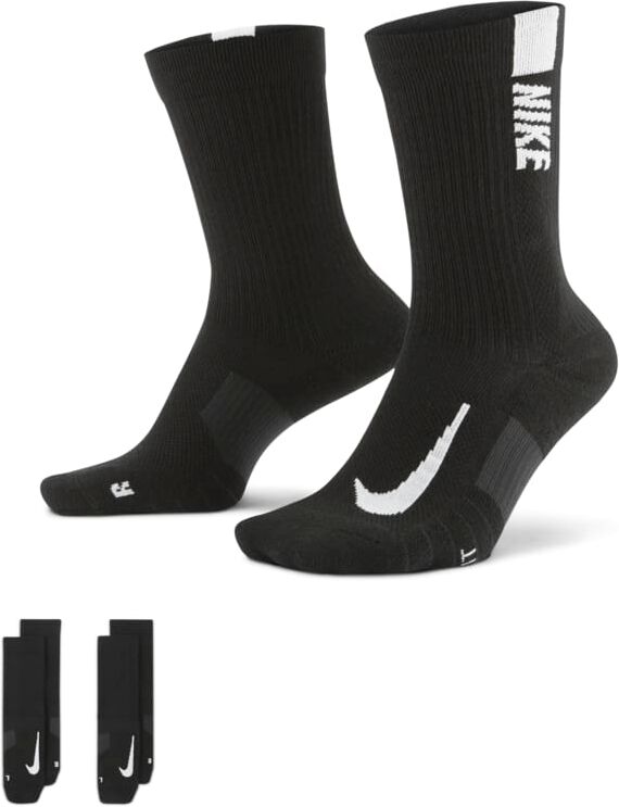 Nike Multiplier Crew Socks (2 Pairs) - Black - size: M, S, XL, L