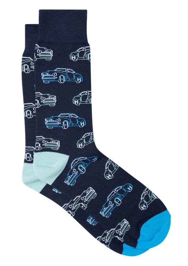 yd. Race Car Sock Dark Blue One