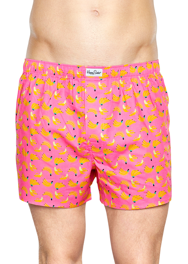 Happy Socks Banana Boxer - Pink,Yellow - Men