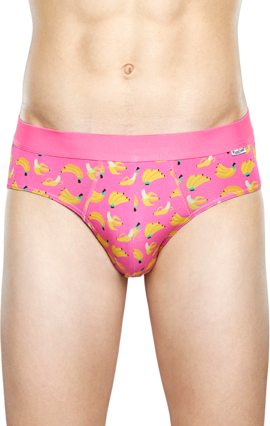 Happy Socks Banana Brief - Pink,Yellow - Men