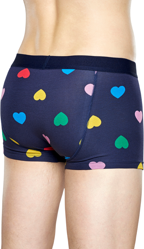 Happy Socks Heart Trunk - Blue,Green,Pink,Red,Yellow - Men