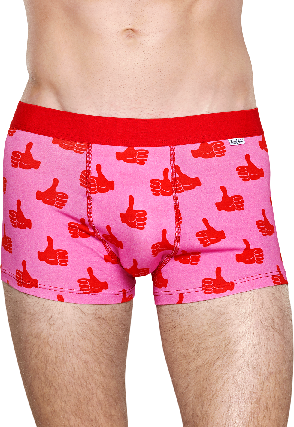 Happy Socks Thumbs Up Trunk - Pink,Red - Men