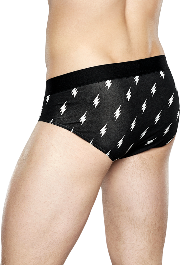 Happy Socks Flash Brief - Black,White - Men