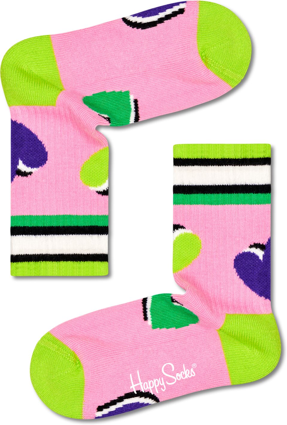 Happy Socks Kids Hearts Rib Sock - Kids