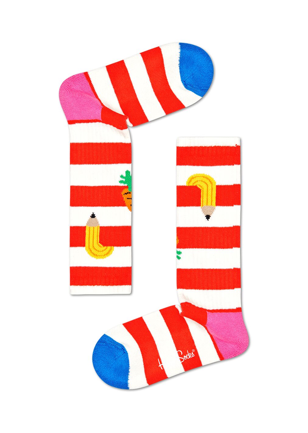 Happy Socks Kids Fruit Striped Rib Sock - Kids