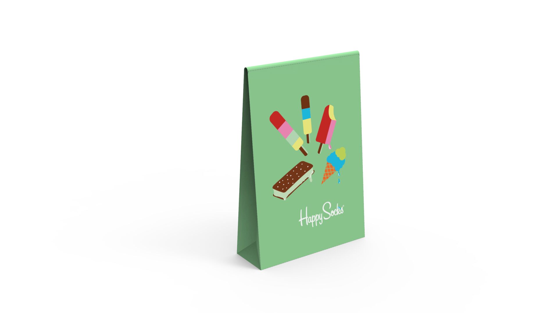 Happy Socks Ice Cream Gift Bag - Green - Unisex