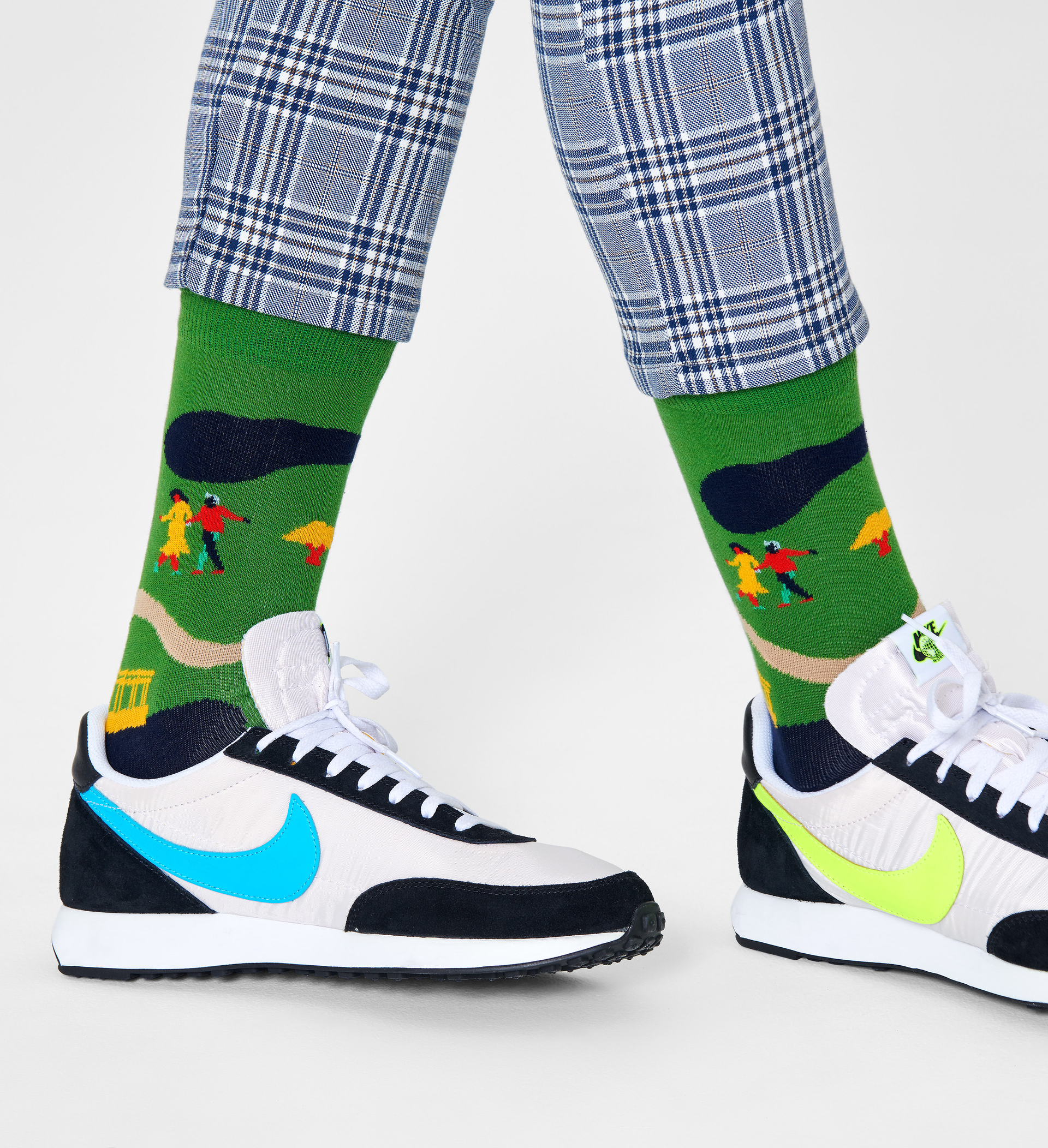 Happy Socks Walk In The Park Sock - Green - Unisex