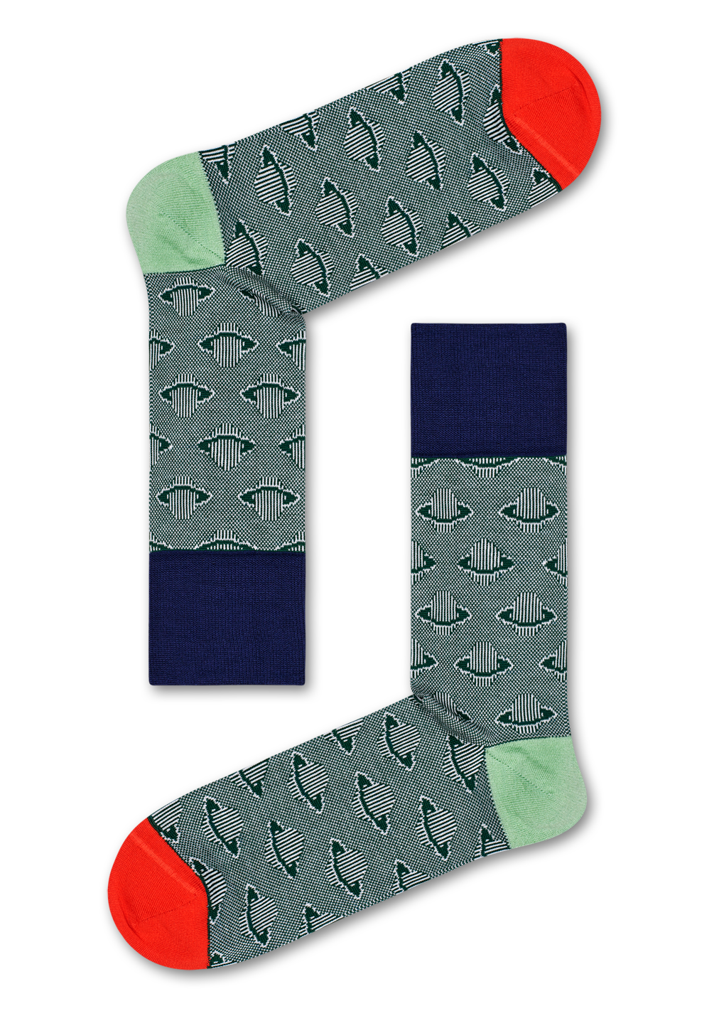 Happy Socks Dressed Planet Sock - Black,Green,Red - Men