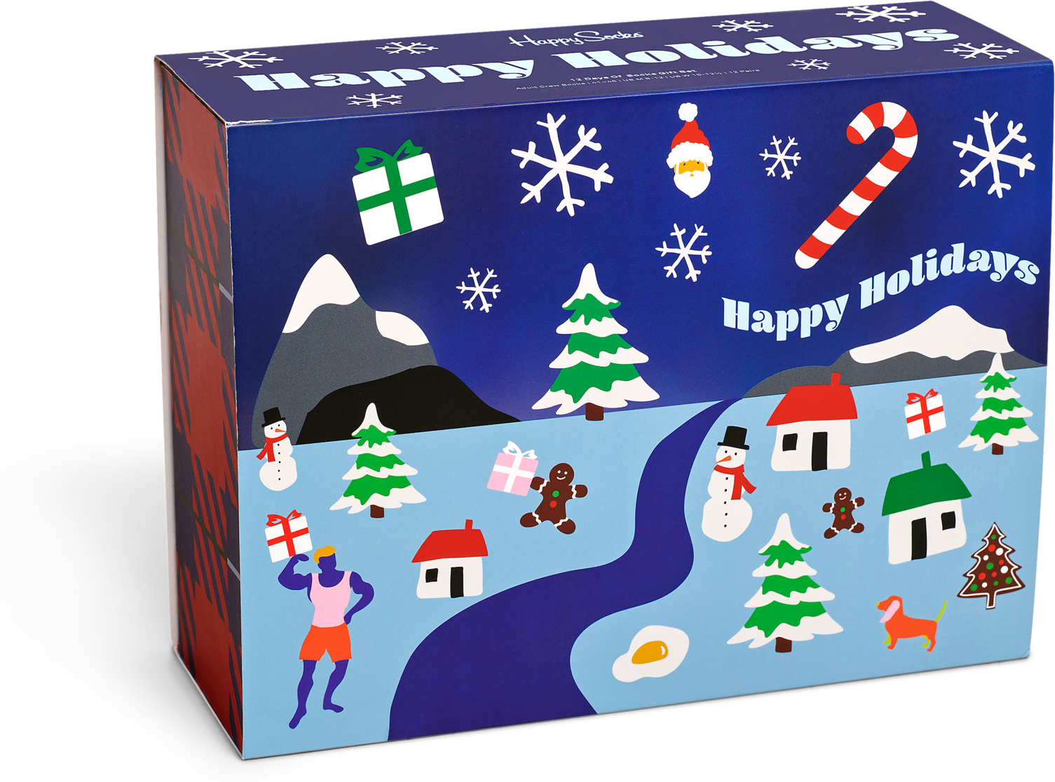 Happy Socks 12 Days Of Christmas Socks Gift Set 12-Pack - Unisex