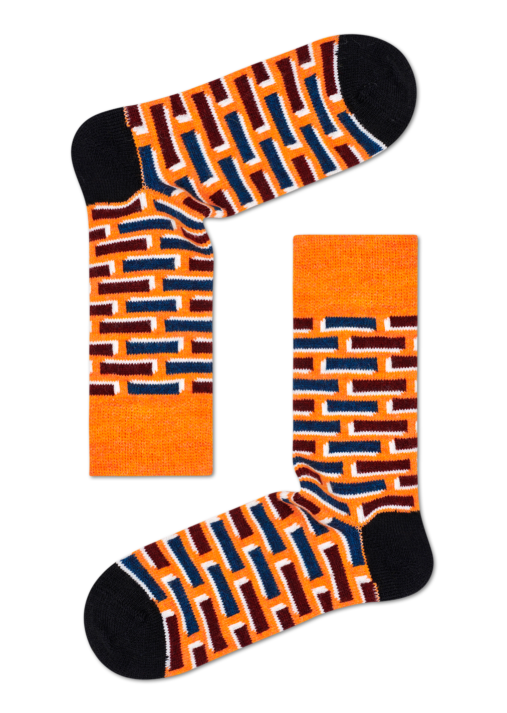 Happy Socks Wool Brick Sock - Black - Unisex