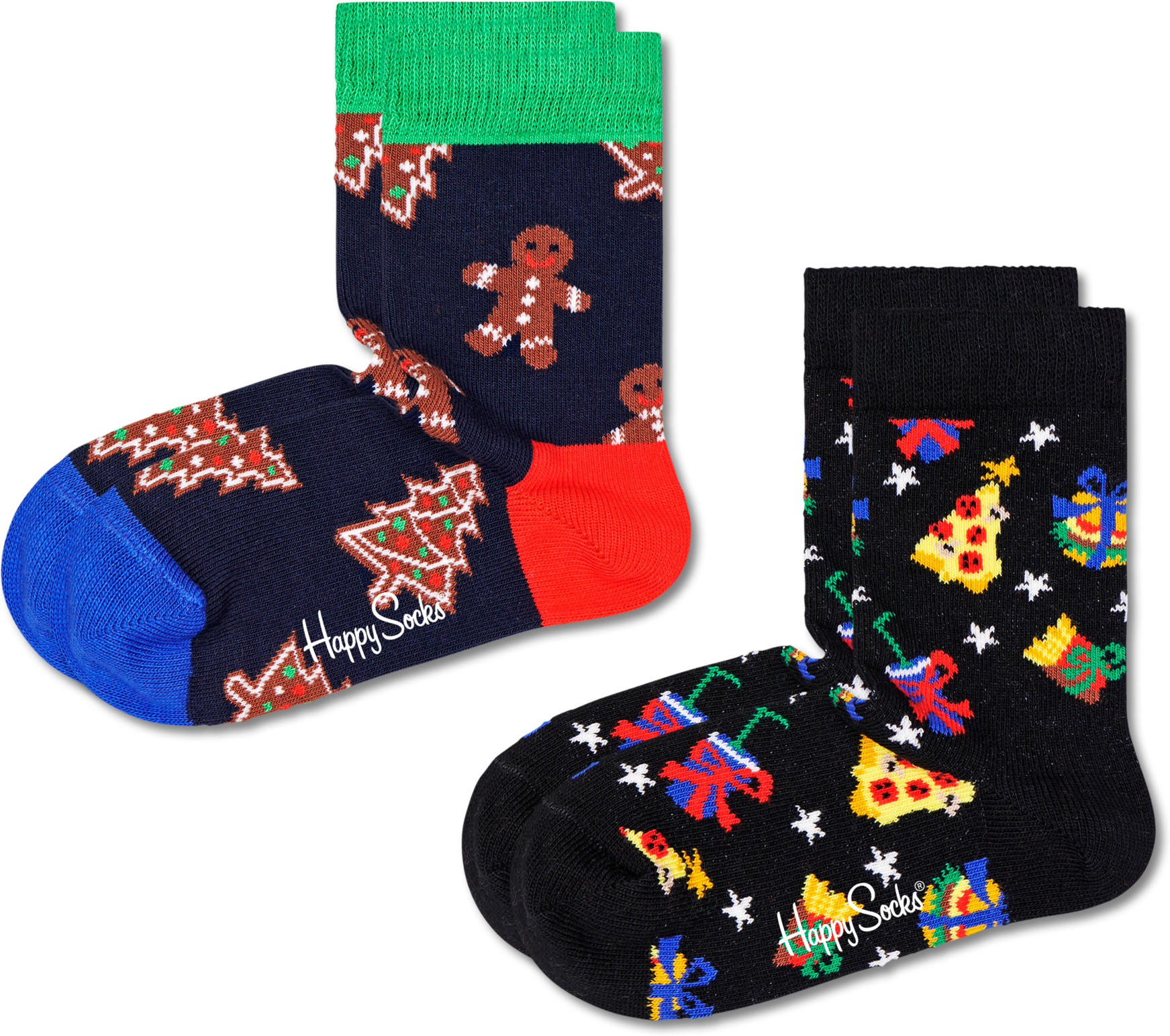 Happy Socks Gingerbread & Gifts Socks 2-pack - Kids