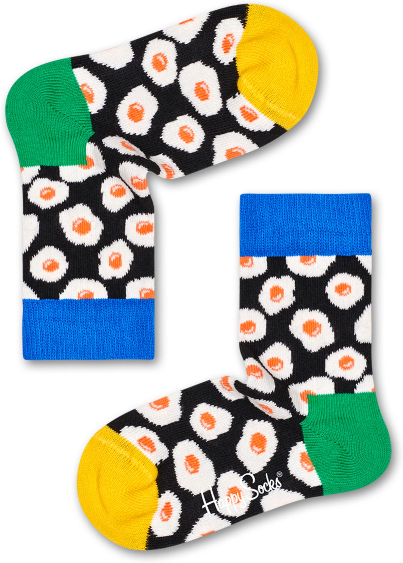 Happy Socks Kids Sunny Side Up Sock - Black,Green,White,Yellow - Kids