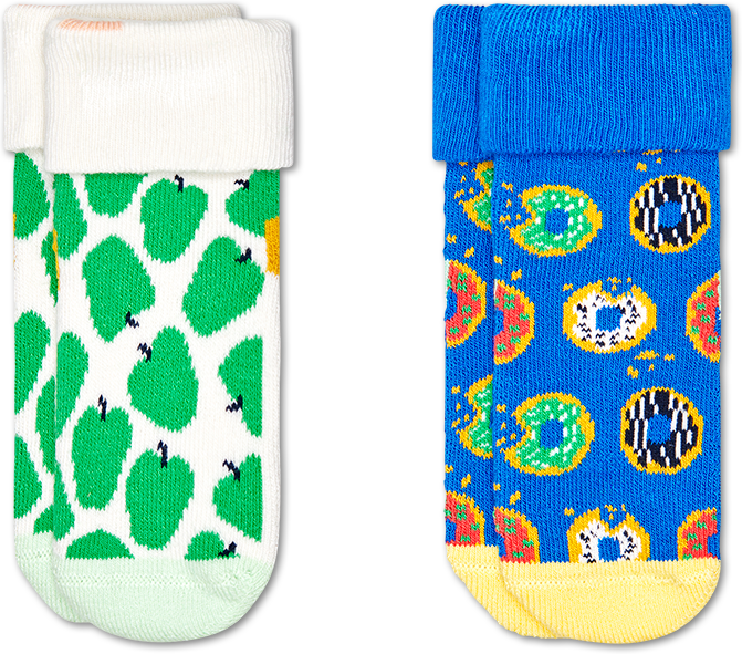 Happy Socks 2-Pack Kids Apple Terry Socks - Kids