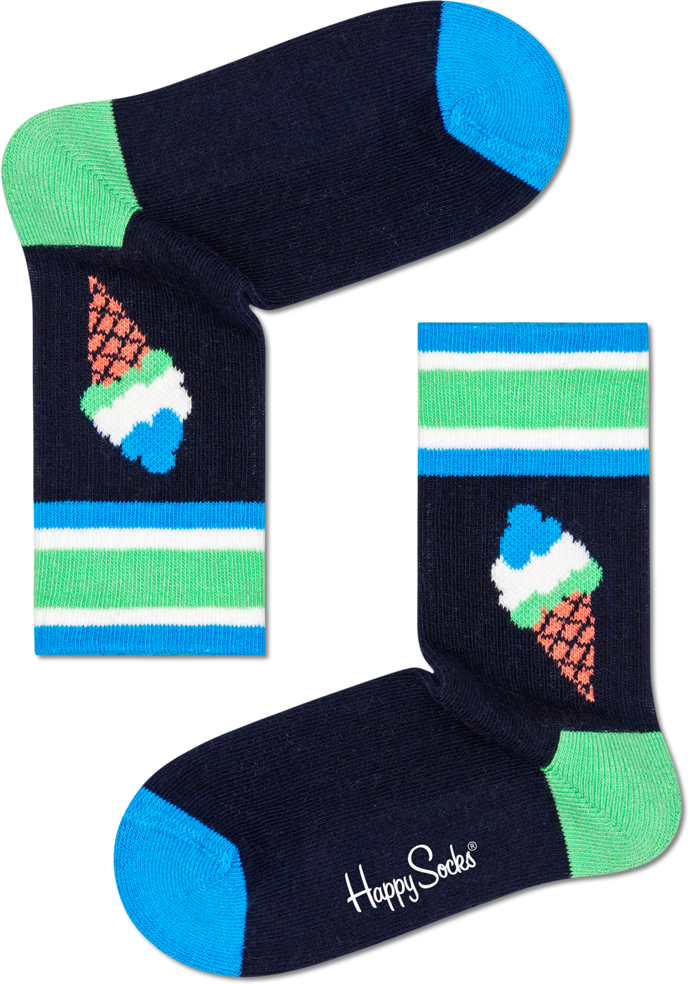 Happy Socks Kids Ice Cream Rib Sock - Kids