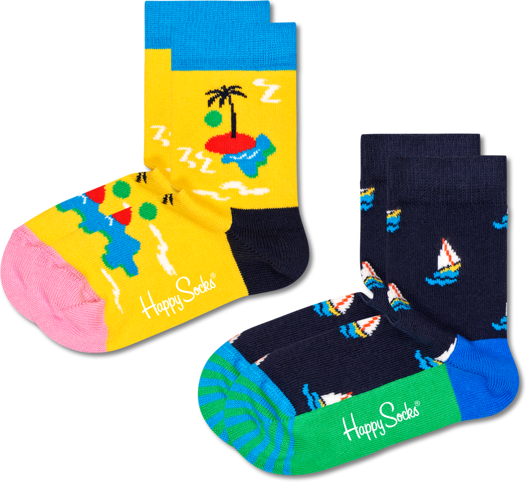 Happy Socks Kids Island In The Sun Socks 2-pack - Kids