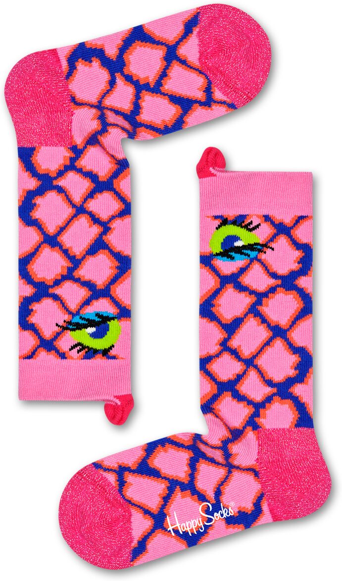 Happy Socks Kids Snake Knee High - Black,Green,Pink - Kids