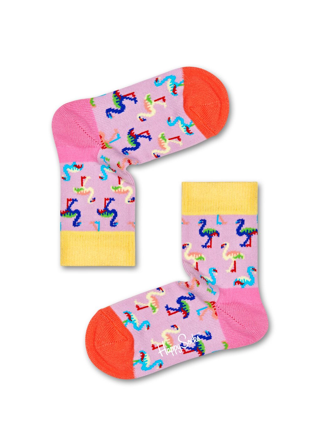 Happy Socks Kids Flamingo Sock - Pink,Red,Yellow - Kids