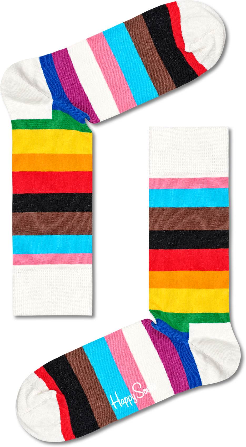 Happy Socks Pride Sock - Green,Red,White,Yellow - Unisex