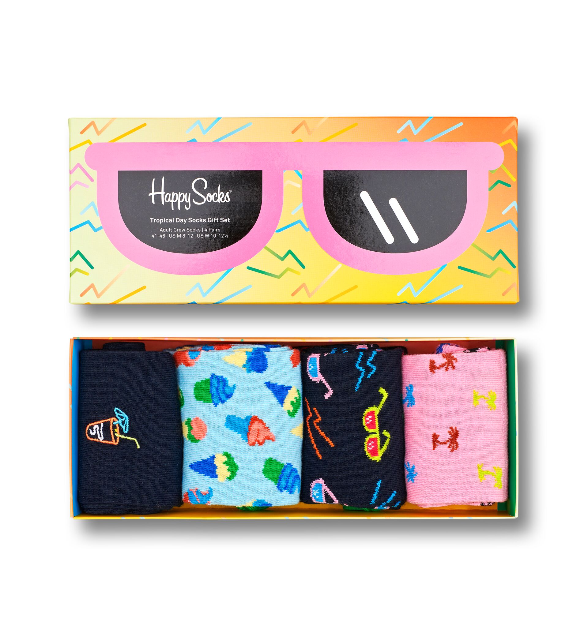 Happy Socks Tropical Day Socks Gift Set 4-Pack - Unisex