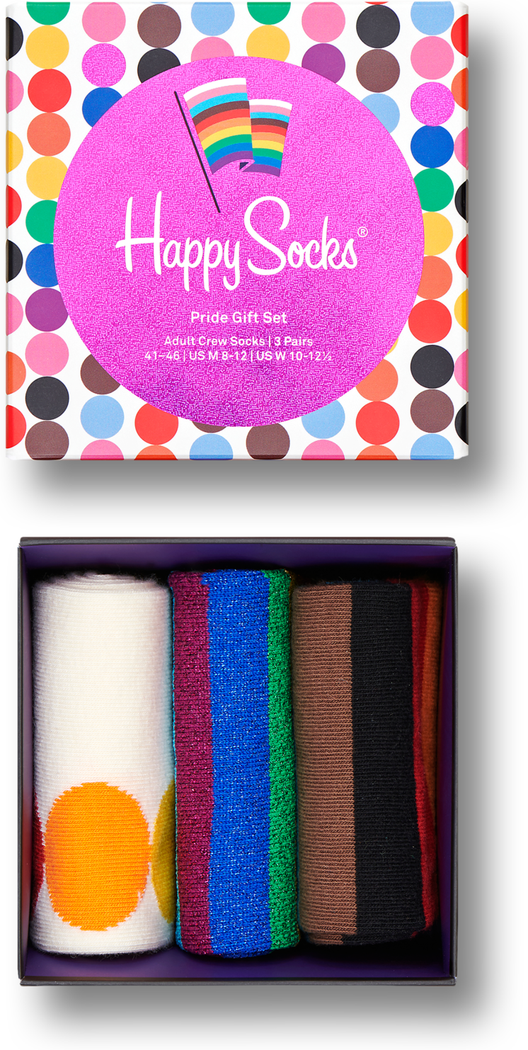 Happy Socks Pride Socks Gift Set 3-Pack - Unisex