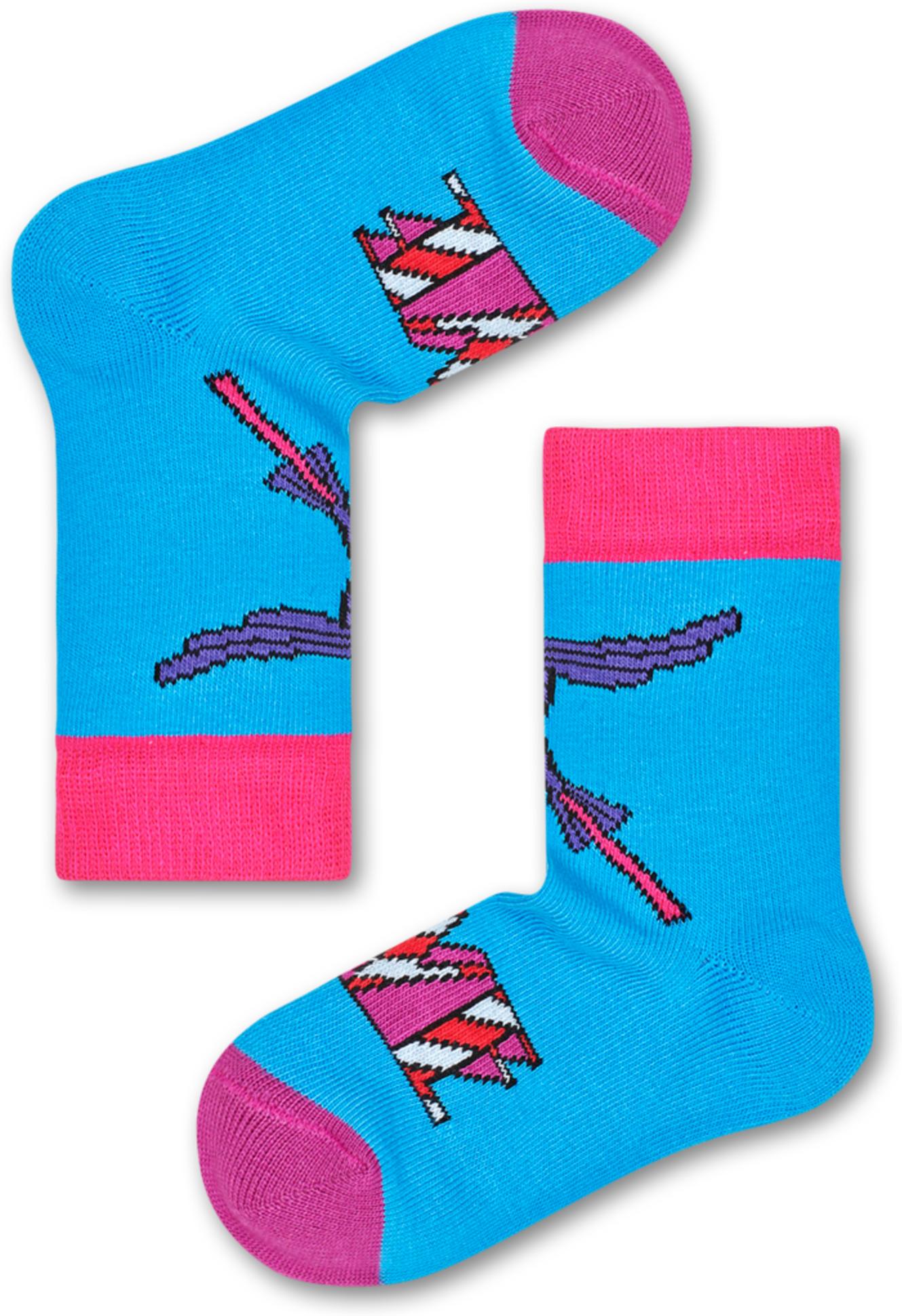 Happy Socks Kids Love Sock - Blue,Pink,Purple - Kids