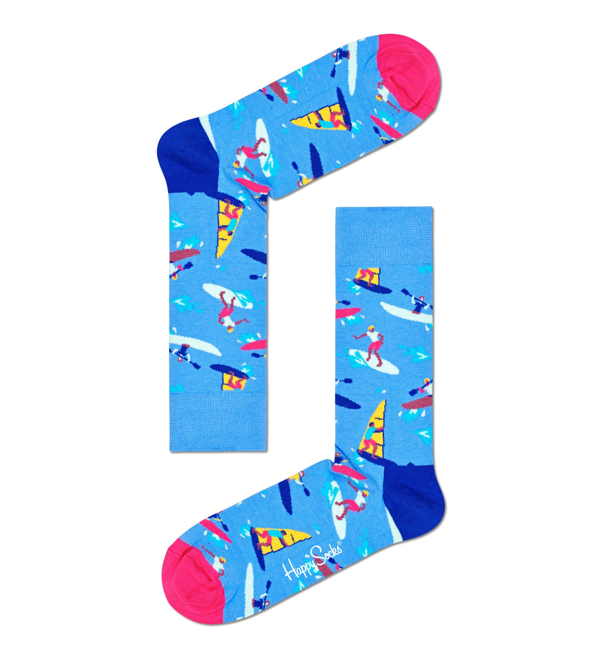 Happy Socks Watersports Sock - Blue,Pink,Yellow - Unisex