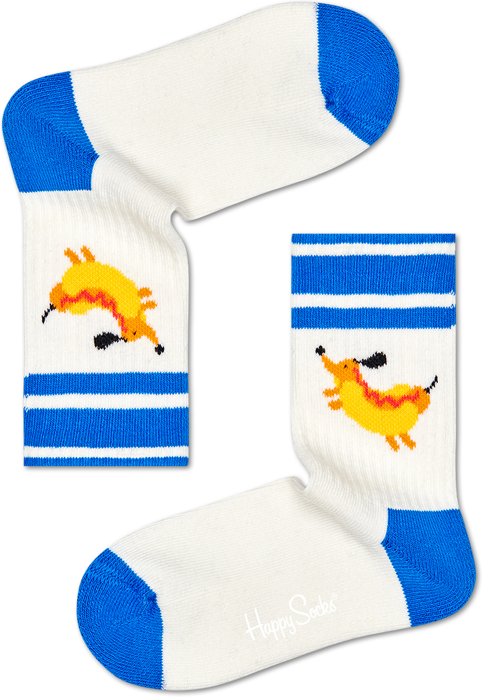 Happy Socks Kids Hot Dog Dog Rib Sock - Kids