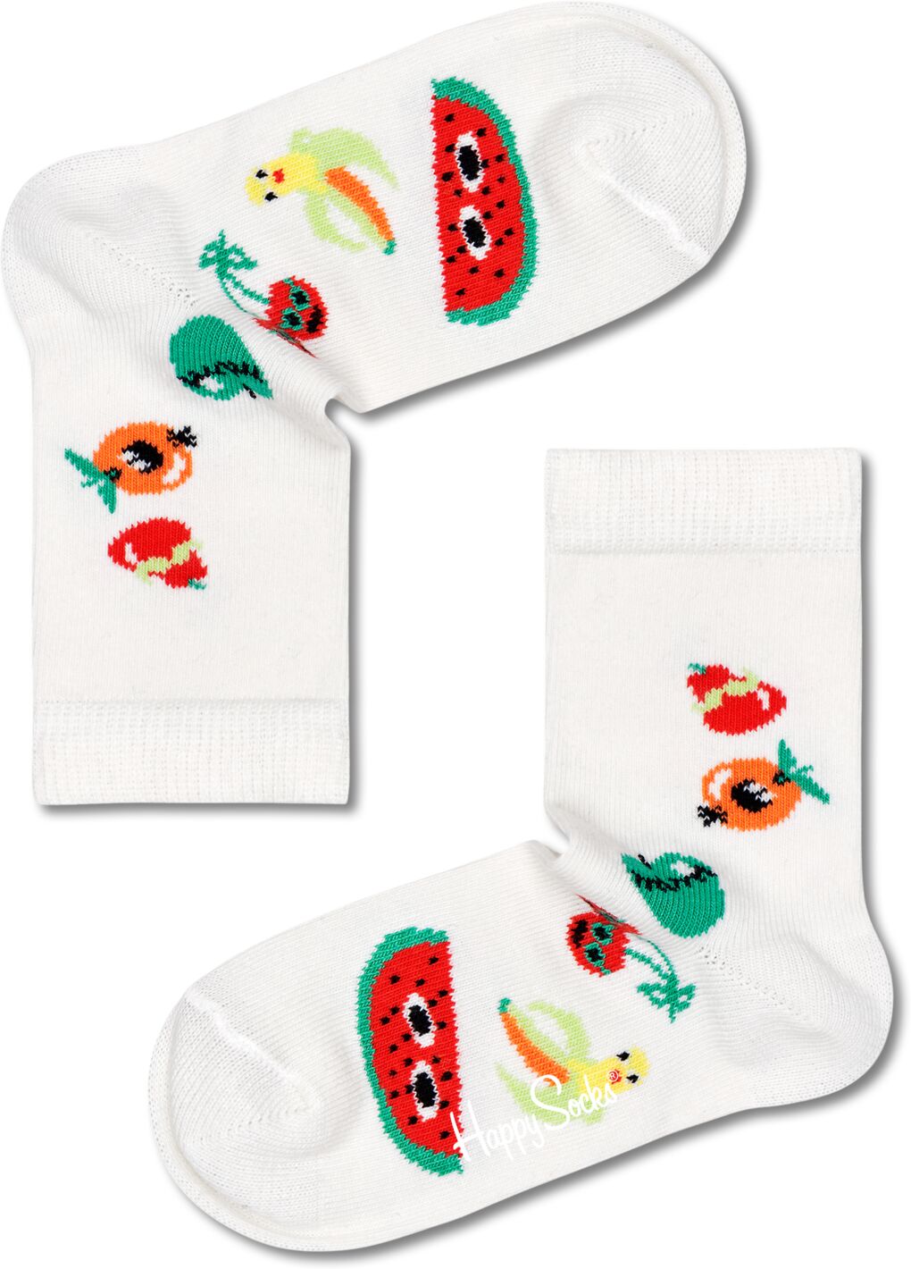 Happy Socks Kids Fruit Tower Sock - White - Kids