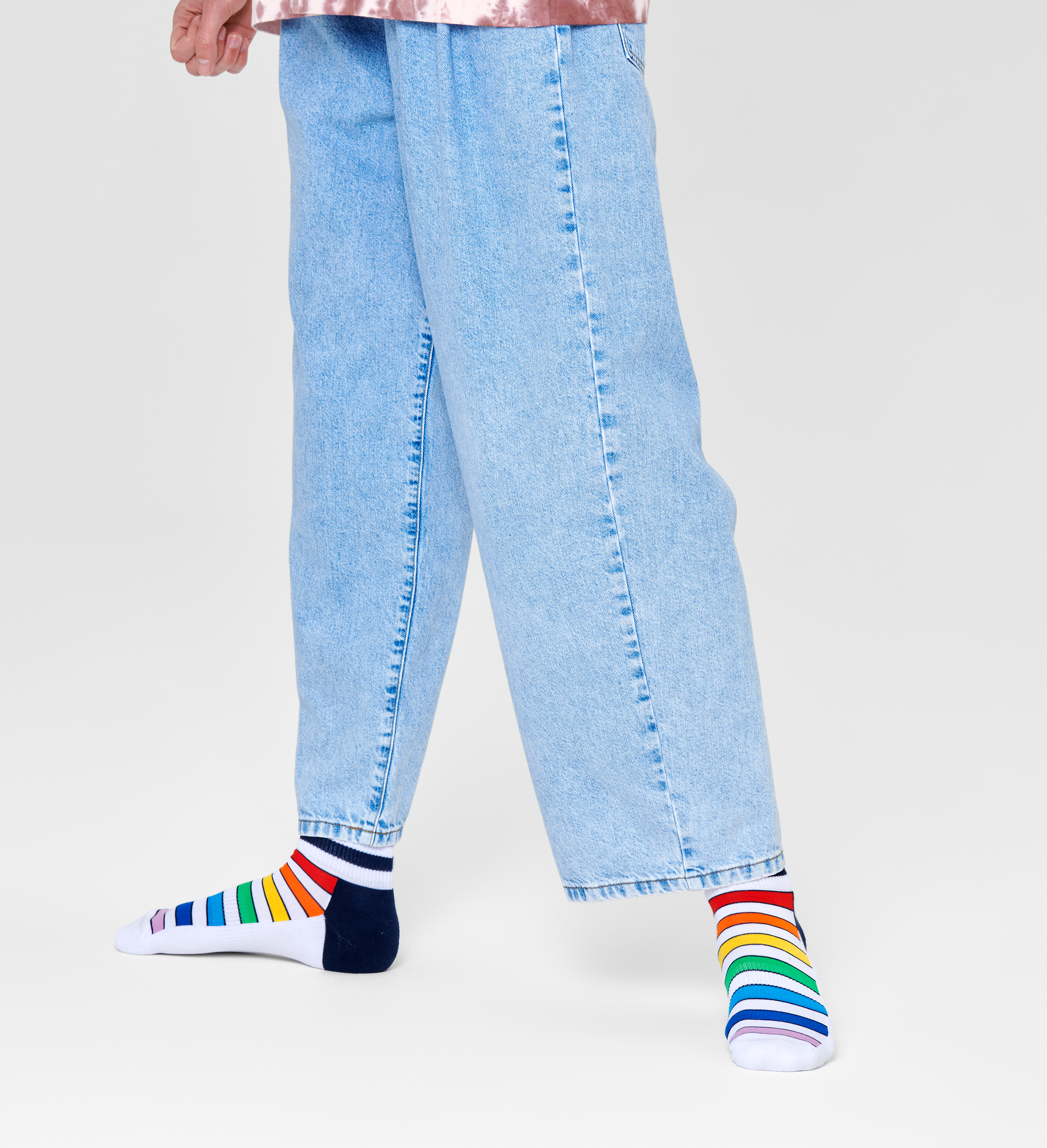 Happy Socks Multi Stripe 1/4 Crew Sock - Unisex