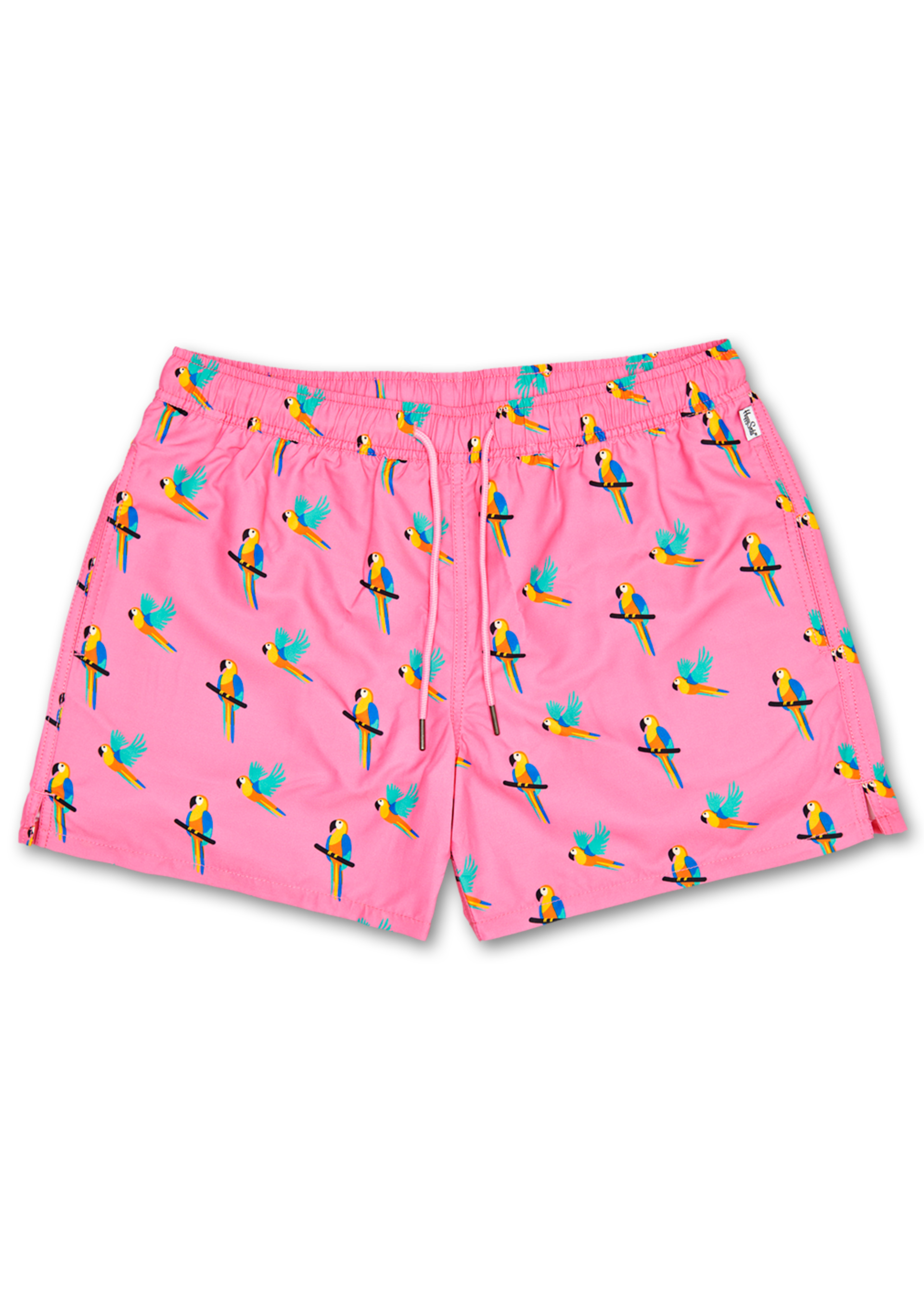 Happy Socks Parrot Swim Shorts - Pink,Yellow - Men