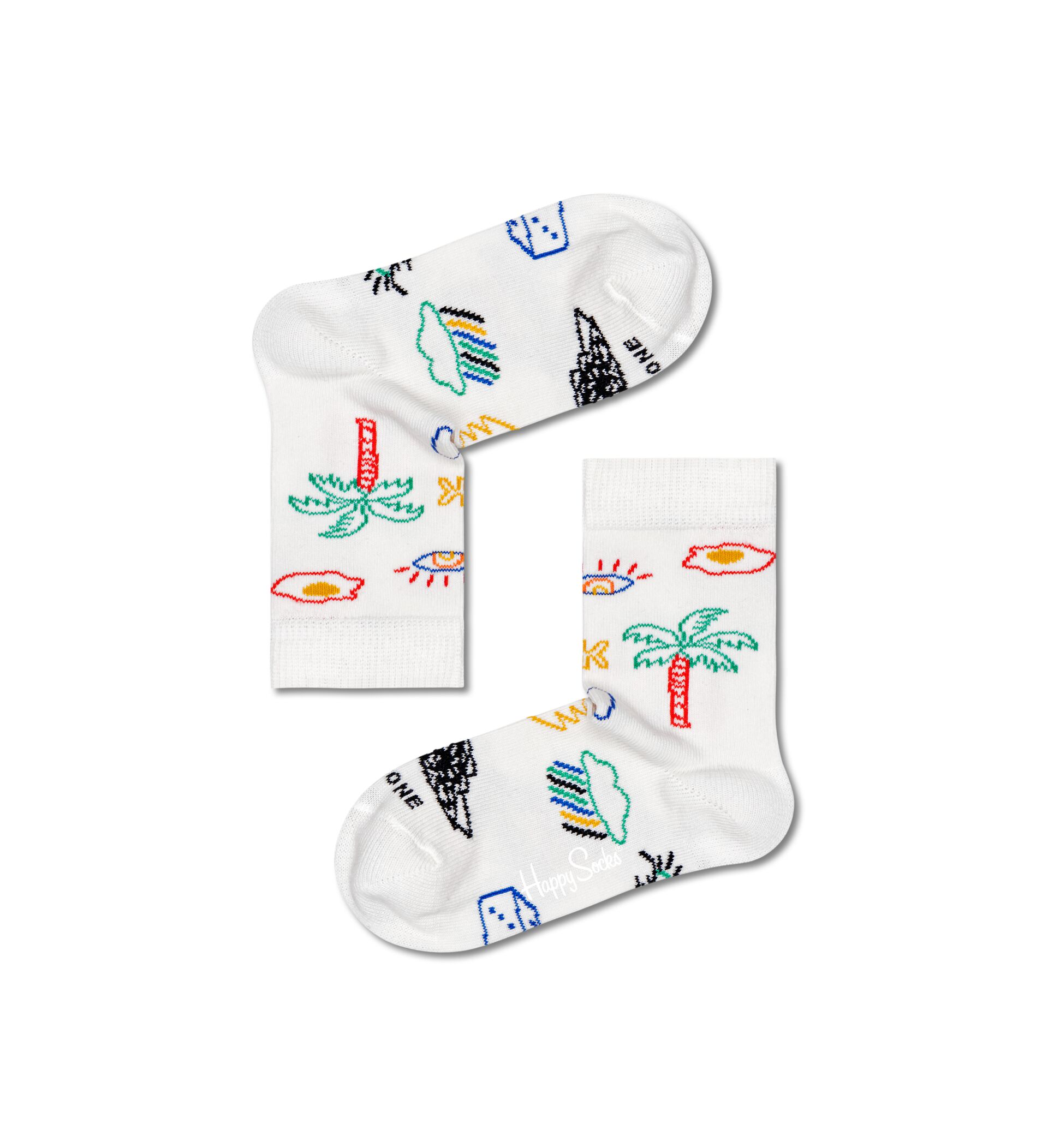 Happy Socks Kids Good Times Sock - White - Kids