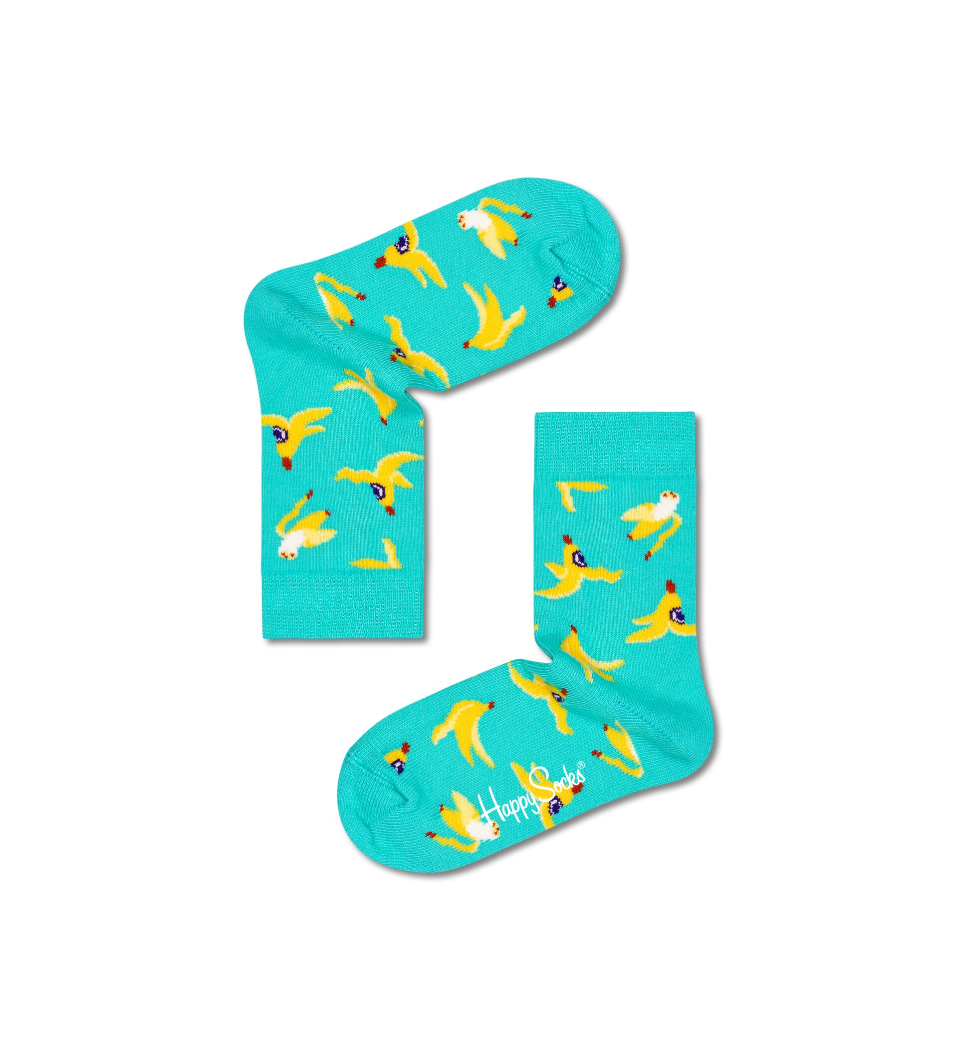 Happy Socks Kids Banana Break Sock - Green,Yellow - Kids